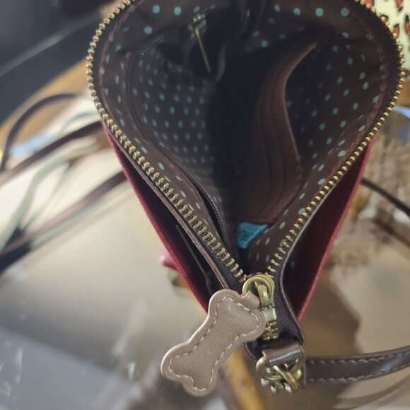 CHALA Paw Print Collection Mini Cross Body Bag (Burgundy) - Picture 6 of 10